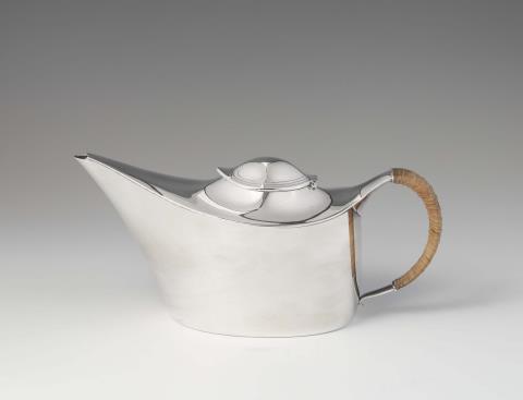 Hans Hansen - A Hans Hansen silver teapot no. 404