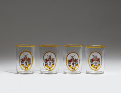 Gottlob Samuel Mohn - Four beakers with the arms of the Möring family