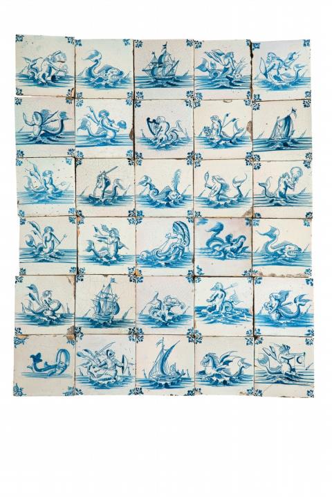  Delft - An assorted lot of 30 faience tiles