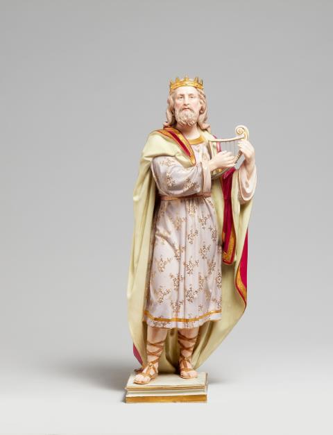 Ernst August Leuteritz - A rare Meissen porcelain figure of King David