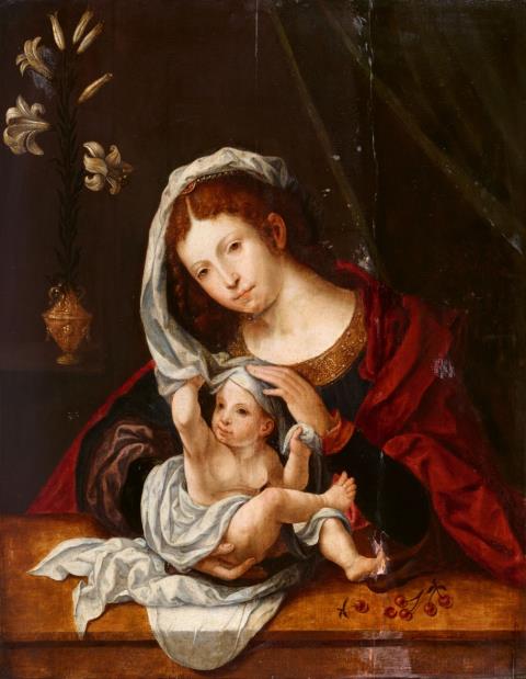 Jan Gossaert - Madonna mit Kind mit Lilie