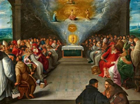 Frans Francken d. J. - Sinnbild einer Sitzung des Konzils von Trient