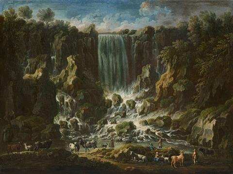 Cajetan Roos - Der Wasserfall von Narni