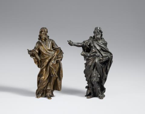Northern Italy - Two 17th century bronze figures of biblical characters, probably Northern Italy