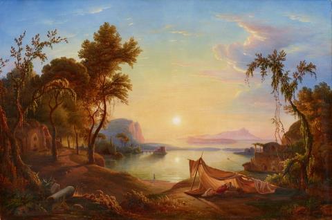 Johann Georg Gmelin - Sunrise over the Bay of Naples