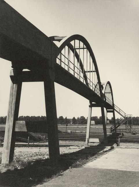 Werner Mantz - Footbridge across marshalling yard with access stairs, Port of Stein/NL