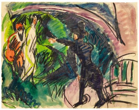 Ernst Ludwig Kirchner - Pantomime Reimann I
