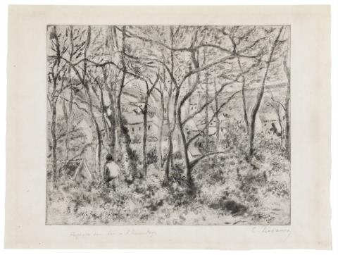 Camille Pissarro - Paysage sous bois, à l'Hermitage (Pontoise)
