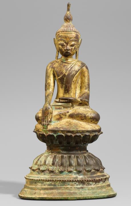 A Shan State bronze figure of Buddha Shakyamuni. Burma. 18th/19th century