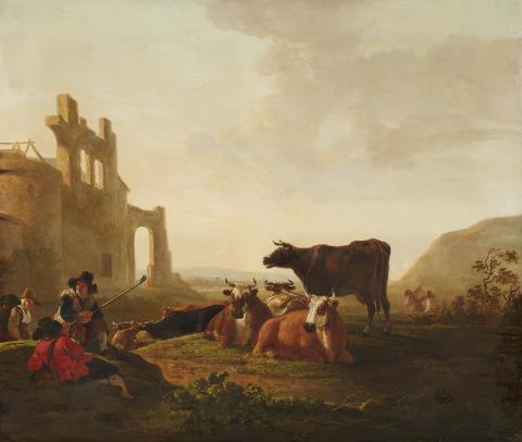 Jacob van Stry - Landschaft mit Kühen