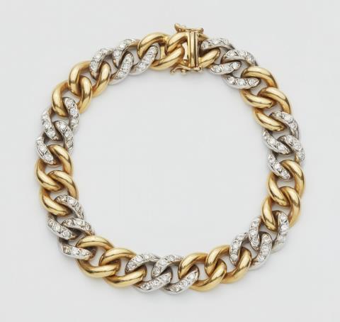 Rachel Goodyear - An 18k bi-coloured gold and diamond bracelet
