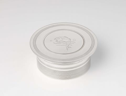 A rare Copenhagen silver caviar pot, no. 705