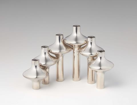 Anton Michelsen - A mid-century Copenhagen silver table candlestick