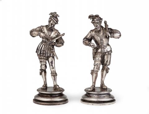 Emile Coriolan Hippolyte Guillemin - Two bronze figures of soldiers