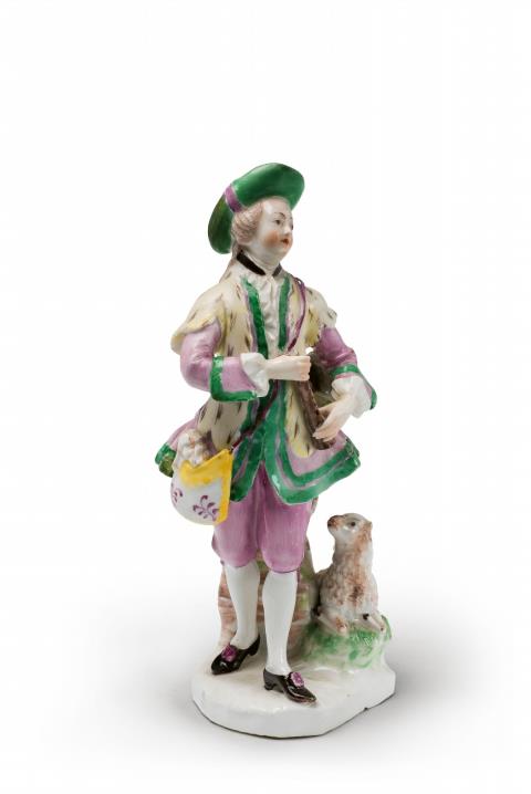  Vienna, Imperial Manufactory - A Vienna porcelain figure of a shepherd with a flute