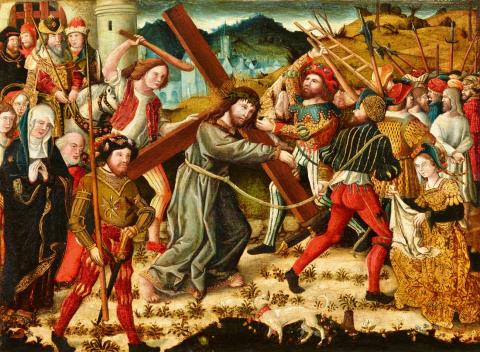 Deutscher Meister des späten 15. Jahrhunderts - Kreuztragung Christi