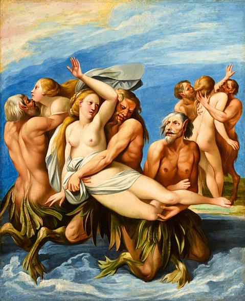 Bernardino Cesari - Tritons and Satyrs Abducting Nymphs
