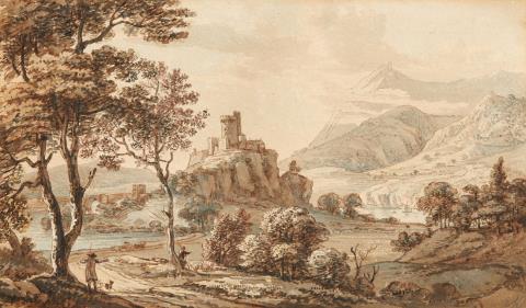  Unknown Artist - Southern Landscape with the Ruins of a Castle