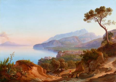 Johann Georg Gmelin - Blick auf Amalfi im Golf von Salerno