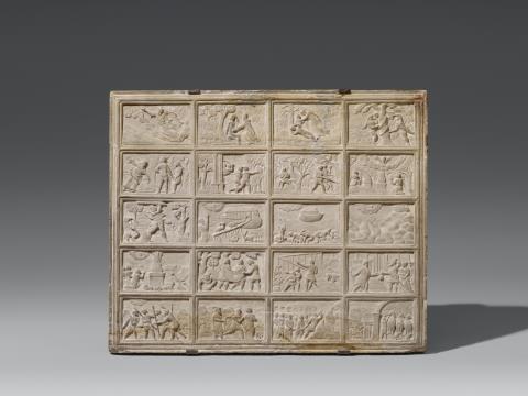 North German - A stone relief with scenes from Genesis, probably North German, second half 16th century