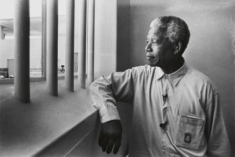 Jürgen Schadeberg - Nelson Mandela in his Cell on Robben Island (Revisit)