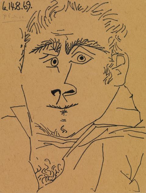 Pablo Picasso - Tête D'Homme (LE 14 AOÛT 1969)