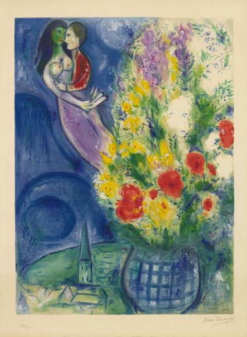 After Marc Chagall - Les Coquelicots