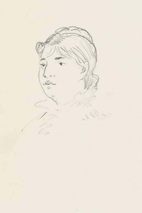 Édouard Manet - Femme, tête nue et frange sur front (Marie Colombier?)