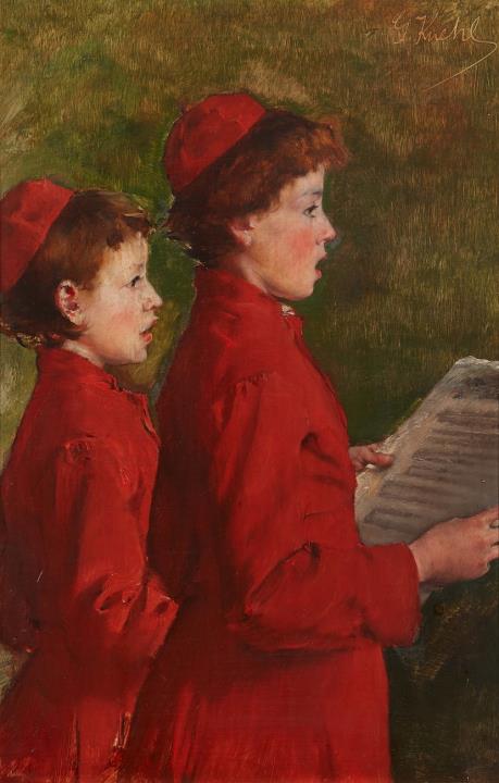 Gotthardt Kuehl - Study of two Choir Boys
