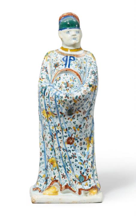Gerhard Wolbeer - A rare Berlin faience figure of a Chinese official
