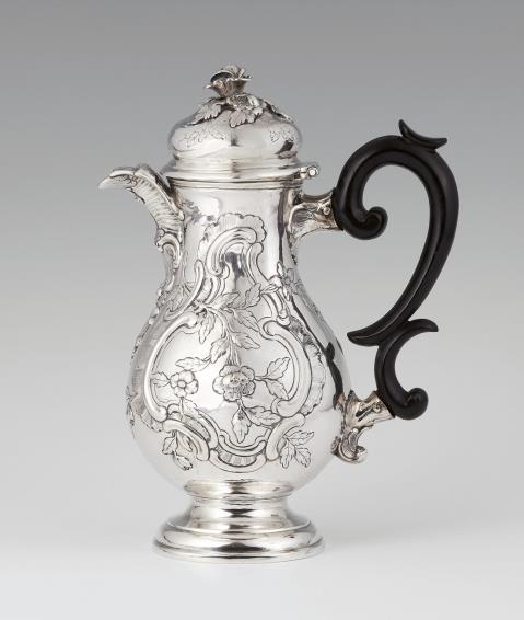 Hermann Neupert II - A Frederician silver coffee pot