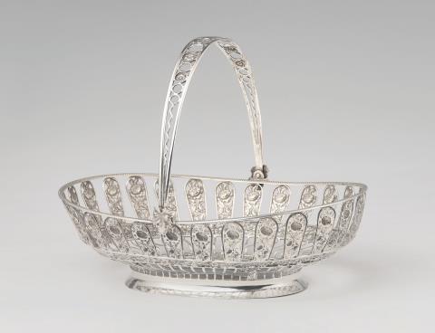 Gebrüder Gericke - A Berlin silver presentation basket from Friedrich Wilhelm III