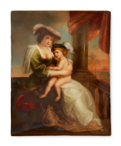 Bildplatte mit Gemäldekopie nach Peter Paul Rubens