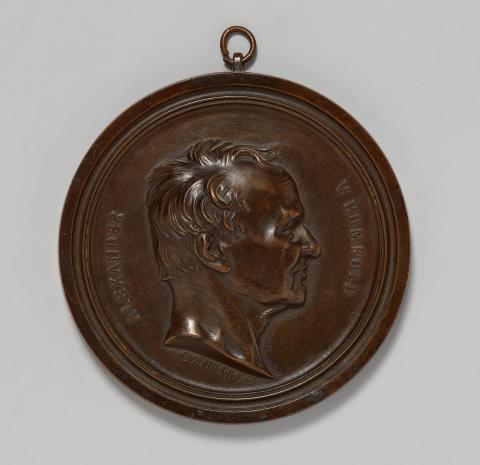 Bernhard Afinger - A cast iron plaque with a portrait of Alexander von Humboldt