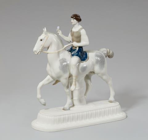 Adolph Amberg - Der Bräutigam als römischer Krieger zu Pferd