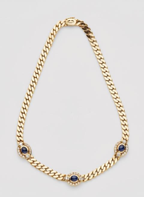 René Kern - An 18k gold and sapphire necklace