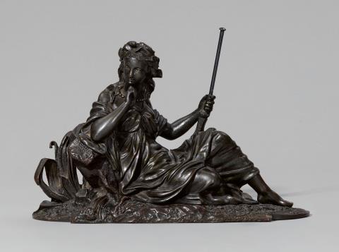 Etienne-Maurice Falconet - A bronze figure of a river goddess
