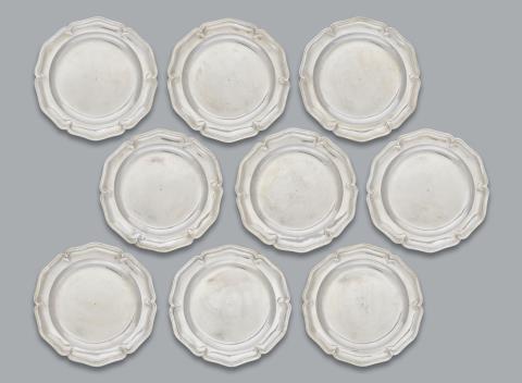Caietano Pisarello - Nine Spanish silver plates