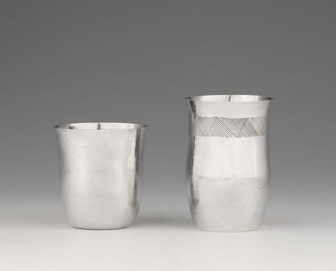Karl Müller - Two silver beakers from the Burg Giebichenstein art college