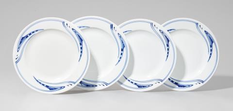Henry Van De Velde - Four Meissen porcelain dinner plates by Henry van de Velde