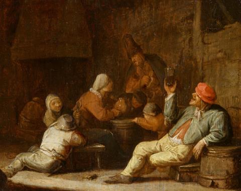 Thomas Wijck - Tavern Scene with Drinking Peasants