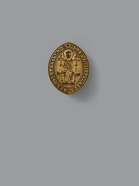 German 2nd half 13th century - Matrix of the seal of the collegiate church of Sts. Peter & Paul in Dorla, German, second quarter 13th century