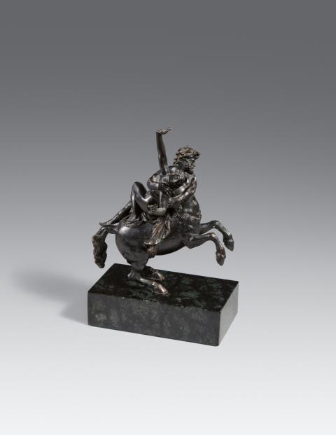 Northern Italy - A 17th century bronze model of Nessus abducting Deianeira, presumably North Italian
