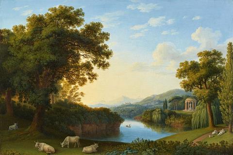 Jacob Philipp Hackert - Landschaft mit Motiven des Englischen Gartens in Caserta