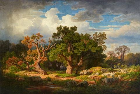 Andreas Achenbach - Large landscape with cork oaks
