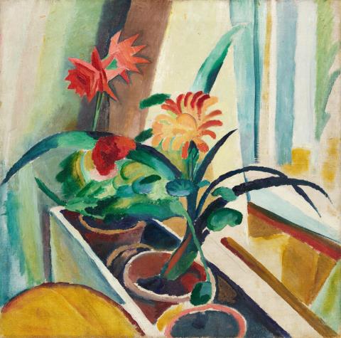 August Macke - Blumenkasten mit Kaktus