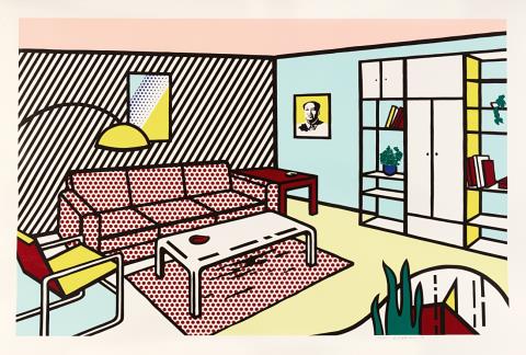 Roy Lichtenstein - Modern room (Aus der Serie: Interior series)