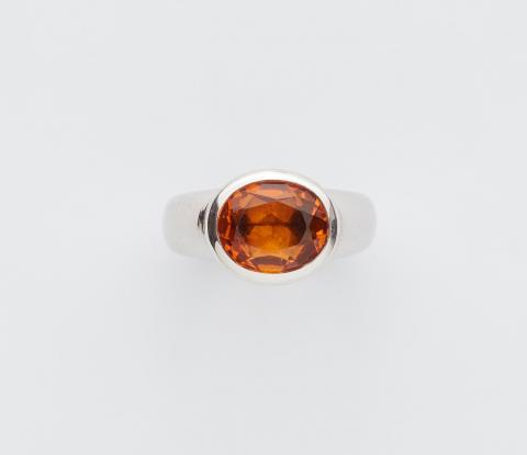 Jeweller Wempe - An 18k white gold Madeira citrine ring