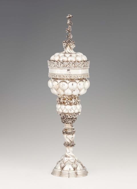  Neresheimer & Co. - A large Hanau silver Revivalist goblet