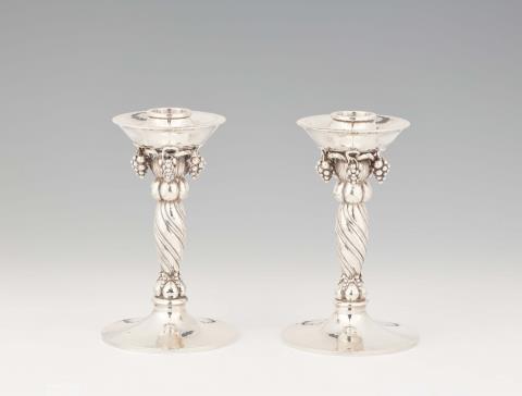 A pair of Georg Jensen silver candlesticks no. 263